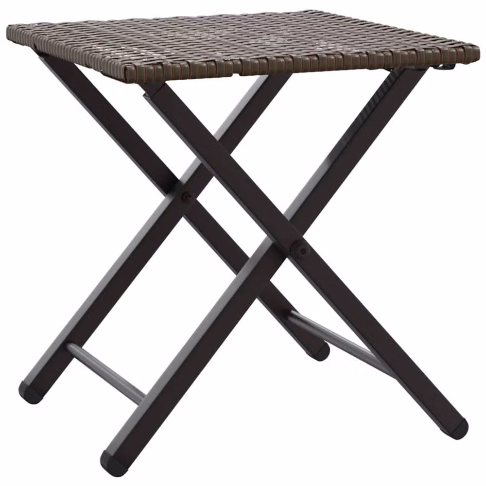Berkfield Home Beautiful 5 Piece Foldable Garden Dining Set in Brown Poly Rattan – 4