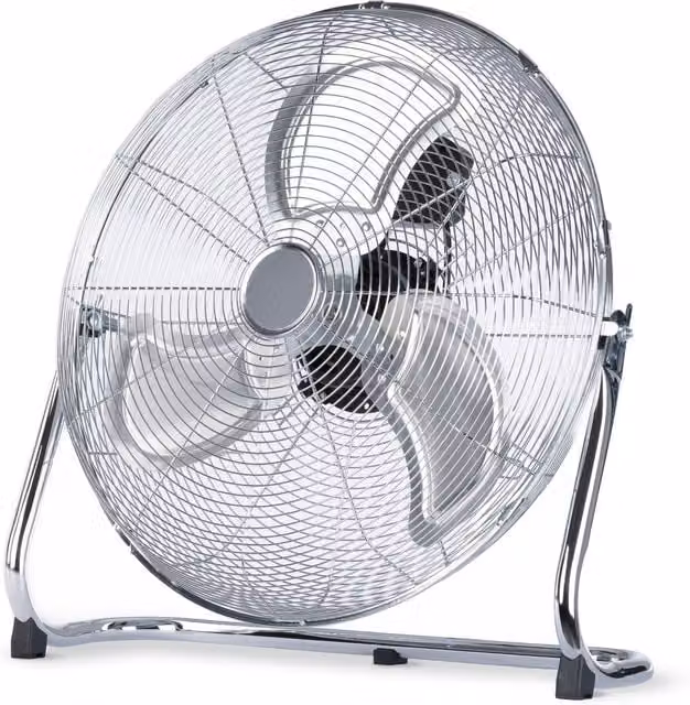 LIVIVO Silver Metal Floor Fan, Height: 59 cm