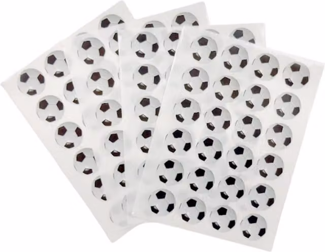 Janrax Pack of 576 White Football 16mm Self-Adhesive Multipurpose Paper Labels for School and Custom Use