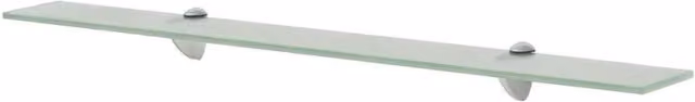 Berkfield Home Floating Glass Wall Shelf, Clear, W: 80 cm, D: 10 cm