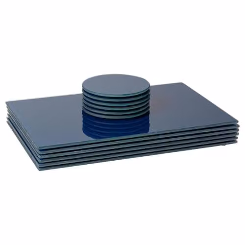 Harbour Housewares 12pc Glass Placemats and Coasters Set in Blue, W: 30 cm, D: 20 cm – 1