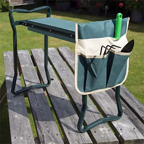 St Helens Home & Garden Folding Multi Use Garden Kneeler and Bench in Green – 4