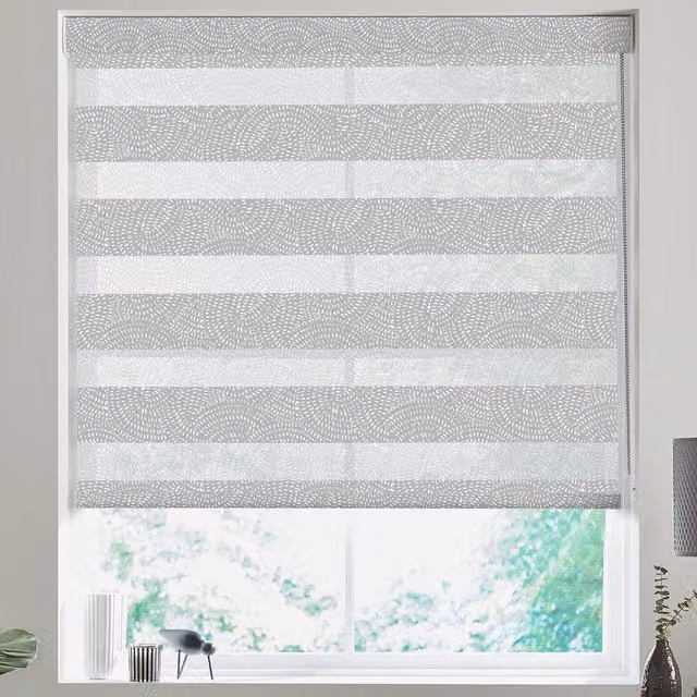 Terry's Swirl Made to Measure Day and Night Blind in Grey