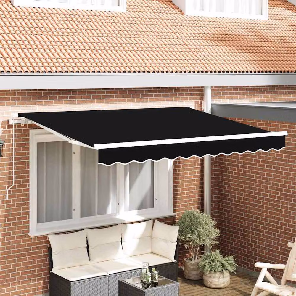 Berkfield Home Replacement Awning Fabric, Black, W: 350 cm, D: 245 cm – 2