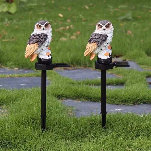 Leaper Brown Owl LED Solar Outdoor Landscape Garden Decoration Light