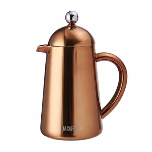 La Cafetiere Havana Copper Stainless Steel Double Walled 3 Cup Cafetiere, 435ml – 1