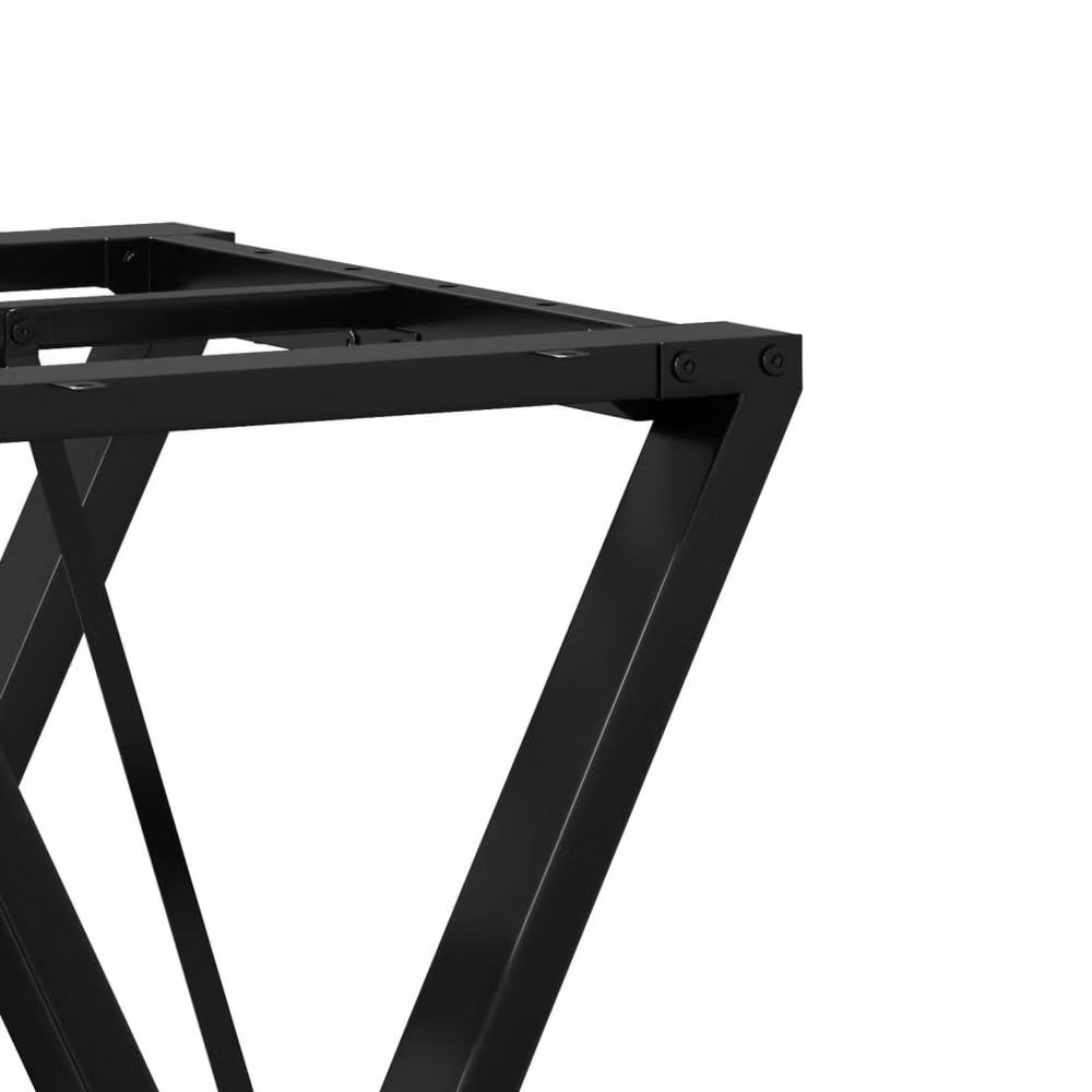 Berkfield Home Durable Y-Frame Dining Table Legs in Black Cast Iron, W/D/H: 50 x 40 x 73 cm – 5