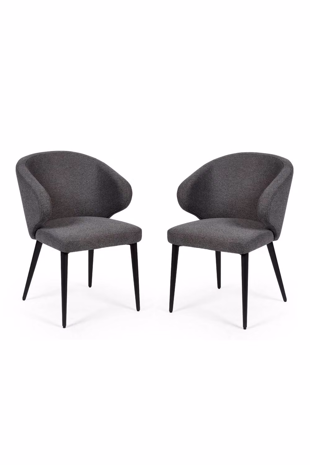 Julian Bowen Marcus Set of 2 Upholstered Dining Chairs in Grey, H 83 x W 58.5 cm – 3