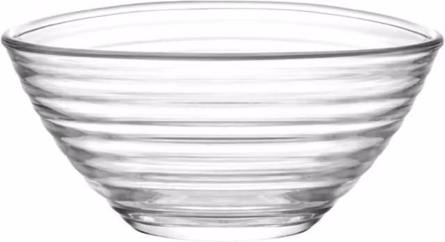 LAV Derin Striped Glass Serving Bowls, Transparent, Pack of 12 – 1