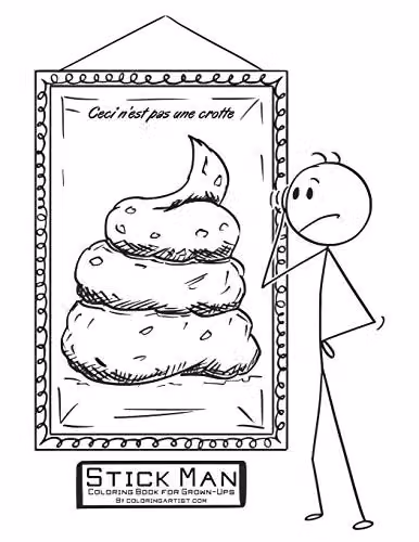 Stick Man Coloring Book for Grown-Ups by Independently Published