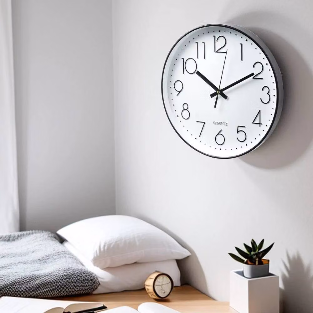 Kelvenix White Round Silent Quartz Analog Wall Clock, Diameter: 30.48 cm – 2