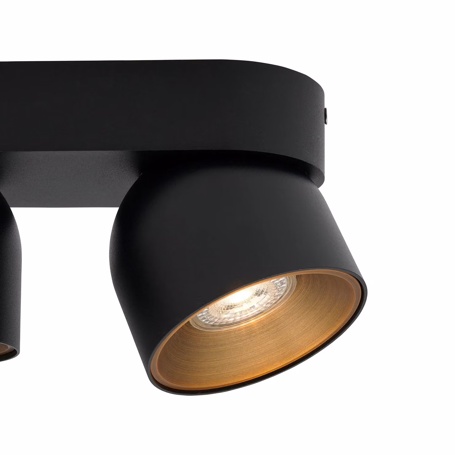 Nordlux Pitcher Adjustable Metal Ceiling Spot Light in Black and Gold/Brass with GU10 Mains – 3