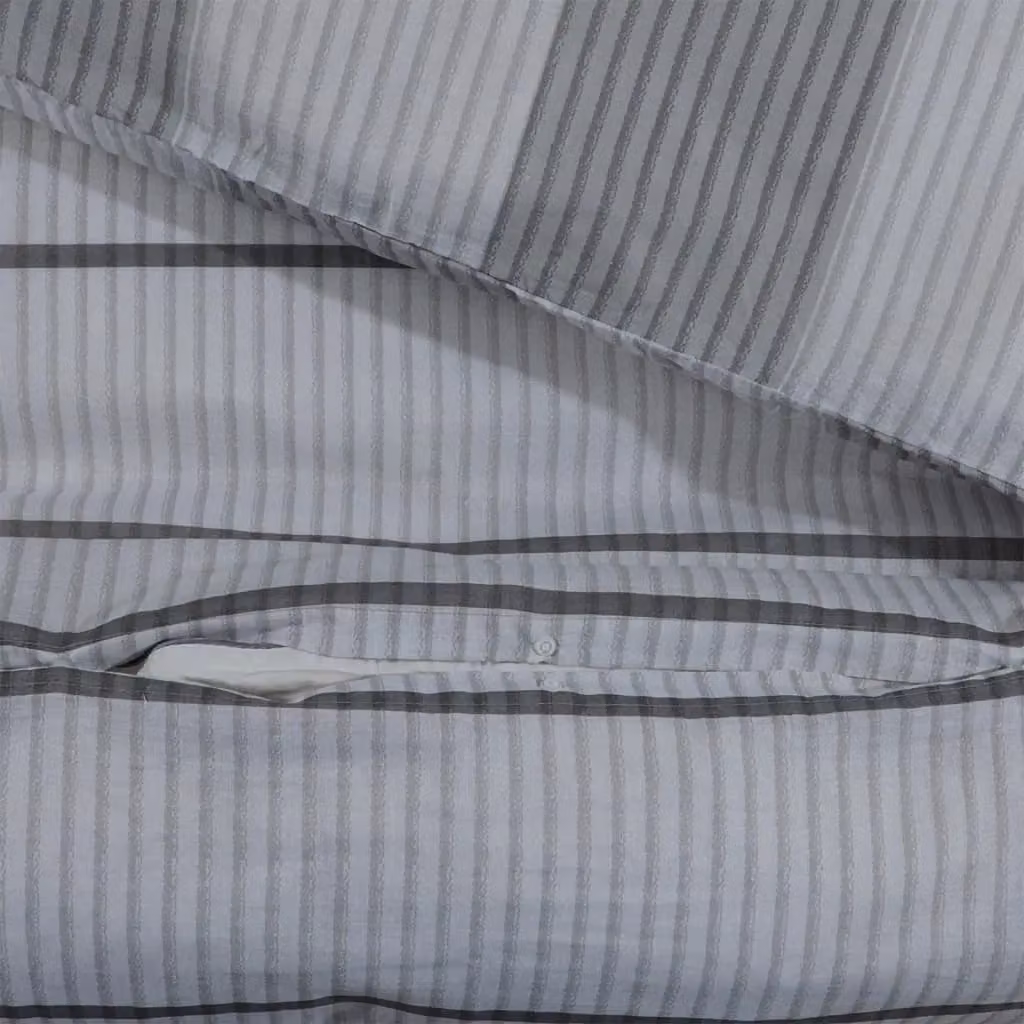 Berkfield Home Grey Cotton Duvet Cover and Pillowcase Set, 200 x 200 cm – 2