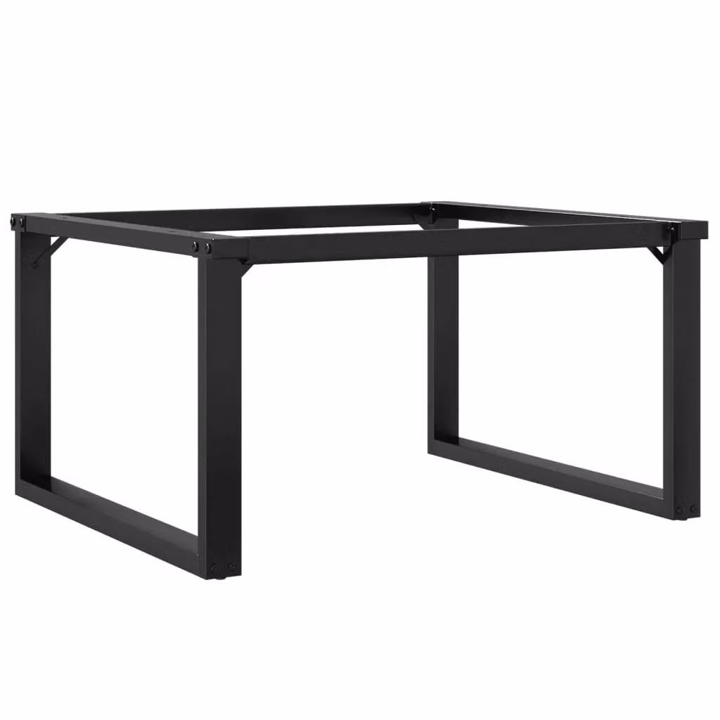 Berkfield Home O-Frame Coffee Table Legs in Black Steel, W/D/H: 70 x 60 x 43 cm – 1