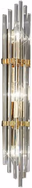 Netlighting Ontario Lifestyle Wall Light in Polished Gold with Transparent Glass and 3x E14 Sockets – 1