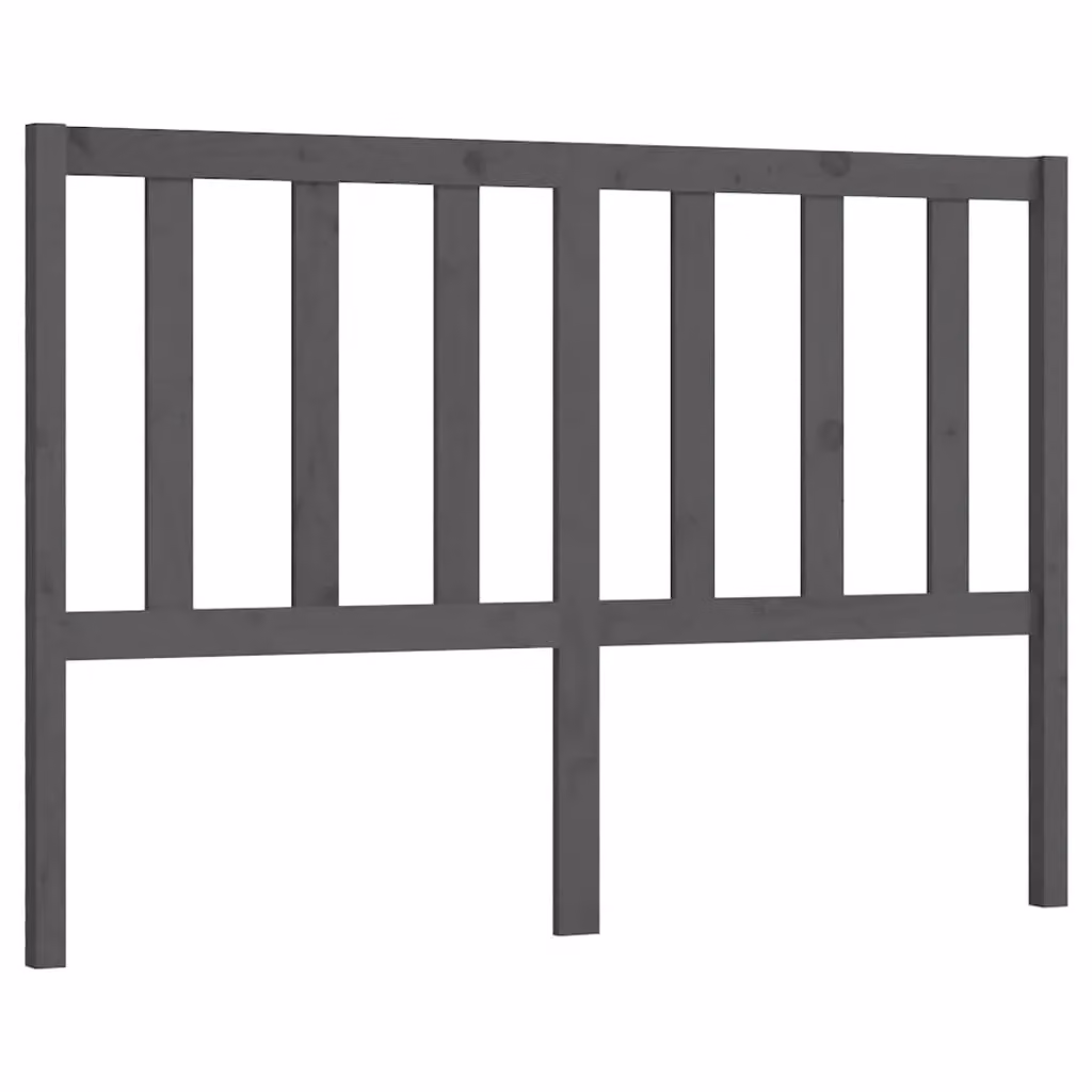 Berkfield Home Grey Rustic Solid Pine Wood Bed Headboard W: 146 cm, D: 4 cm, H: 100 cm – 2