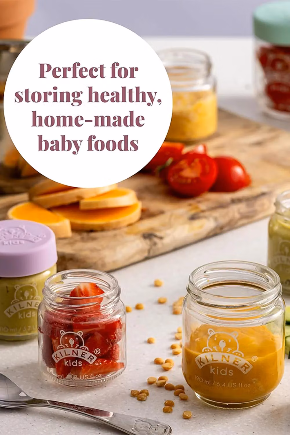 Kilner Set of 12 Kids Glass Jars with Airtight Silicone Lids, Transparent and BPA-Free – 3