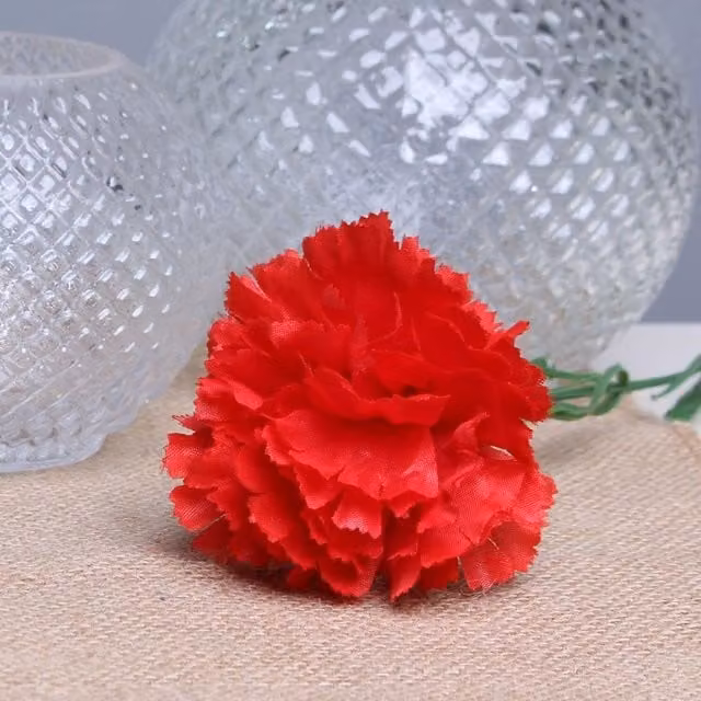 Kingsbury Gifts Red Artificial Silk Single Carnation