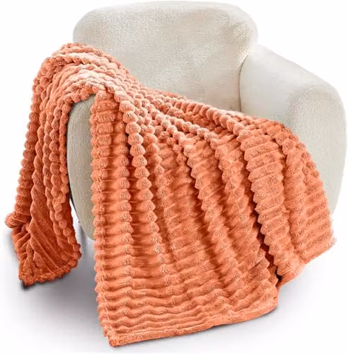 Gaveno Cavailia Rust Fleece Throw Blanket, W/D/H: 150 x 200 cm