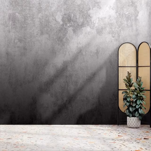 Superfresco Easy Ombre Mono Print To Order Abstract Mural in Black and Grey, W: 300 cm, H: 280 cm
