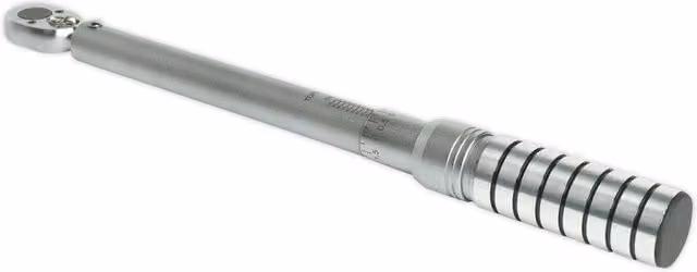 Loops Micrometer Style Torque Wrench with 3/8 inch Square Drive and Flip Reverse Function, 20 to 100 Nm, Silver and Multicolour