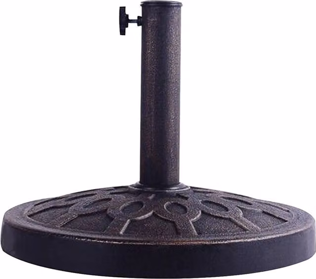 Costway Bronze Outdoor Parasol Stand with Resin and Steel Construction