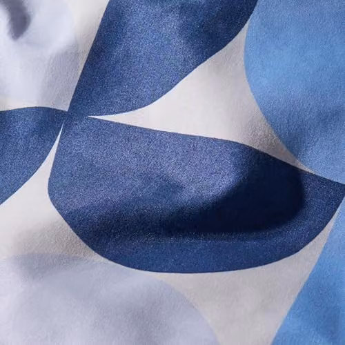 OHS Moroccan Abstract Microfibre Double Duvet Cover and Pillowcase Set in Blue, W/D/H: 200 x 200 x 140 cm – 4