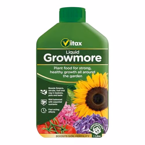 Vitax Growmore Liquid Plant Food for Vegetable and Ornamental Gardens, 1 l
