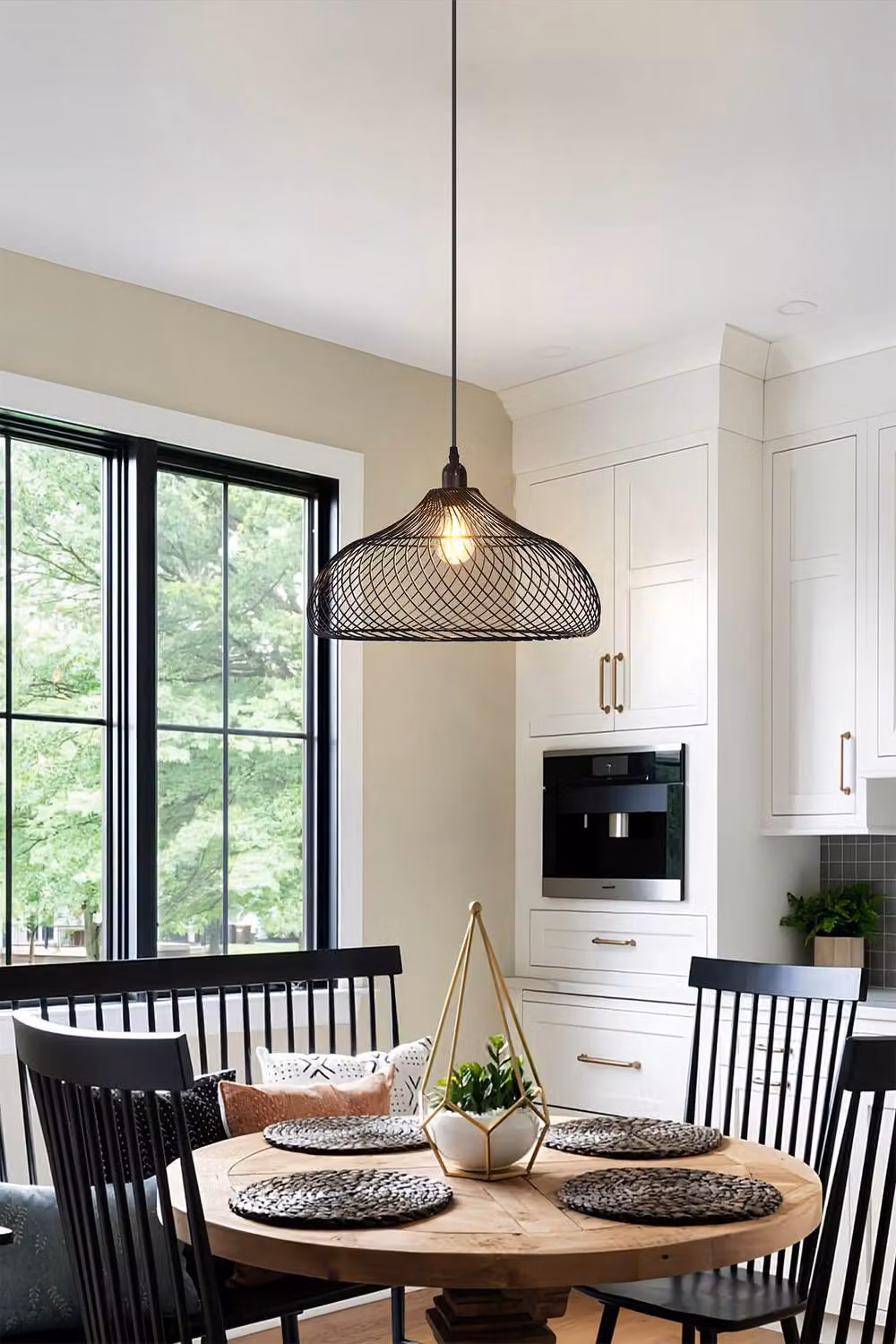 Living and Home Industrial Black Metal Pendant Light for Kitchen, Living Room and Dining Room – 2