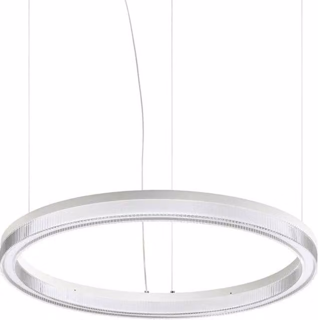 Netlighting Crown 60cm Integrated LED Pendant Ceiling Light in White, 3050lm, 3000K Warm White