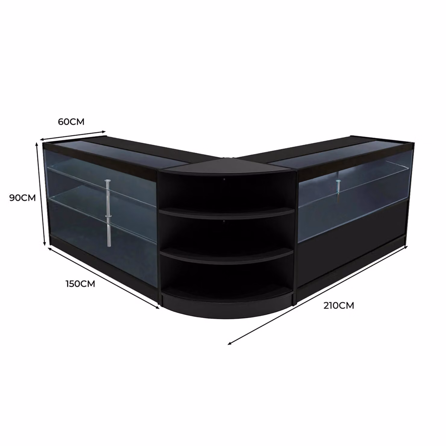 Monstershop Calliope LED Shop Counter Set K1500, C1500 & LM60 in Matt Black – 2