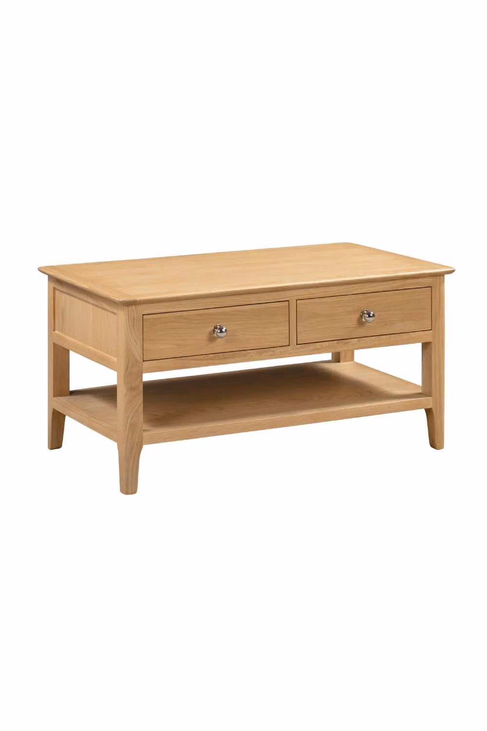 Julian Bowen Cotswold Rectangular Oak Coffee Table with 2 Drawers – 2
