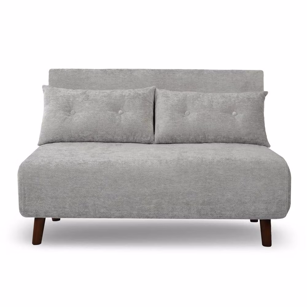 Home Garden Direct Aurora Small Double 2 Seater Sofa Bed in Light Grey Premium Fabric – 2