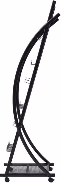 Berkfield Home Modern Black Metal Magazine Rack, W/D/H: 40 x 32 x 131 cm – 1