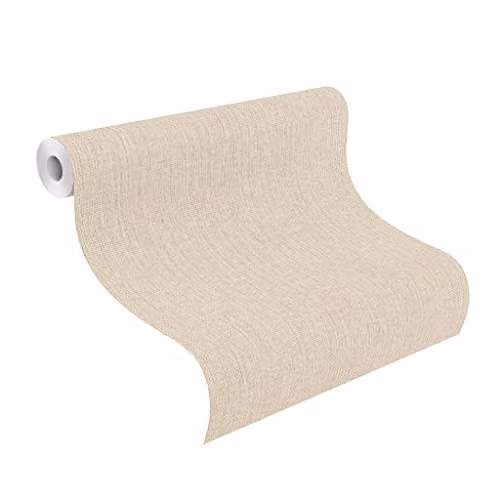 Rasch Kimono Non Woven Wallpaper in Beige and White, 10.05 m x 0.53 m