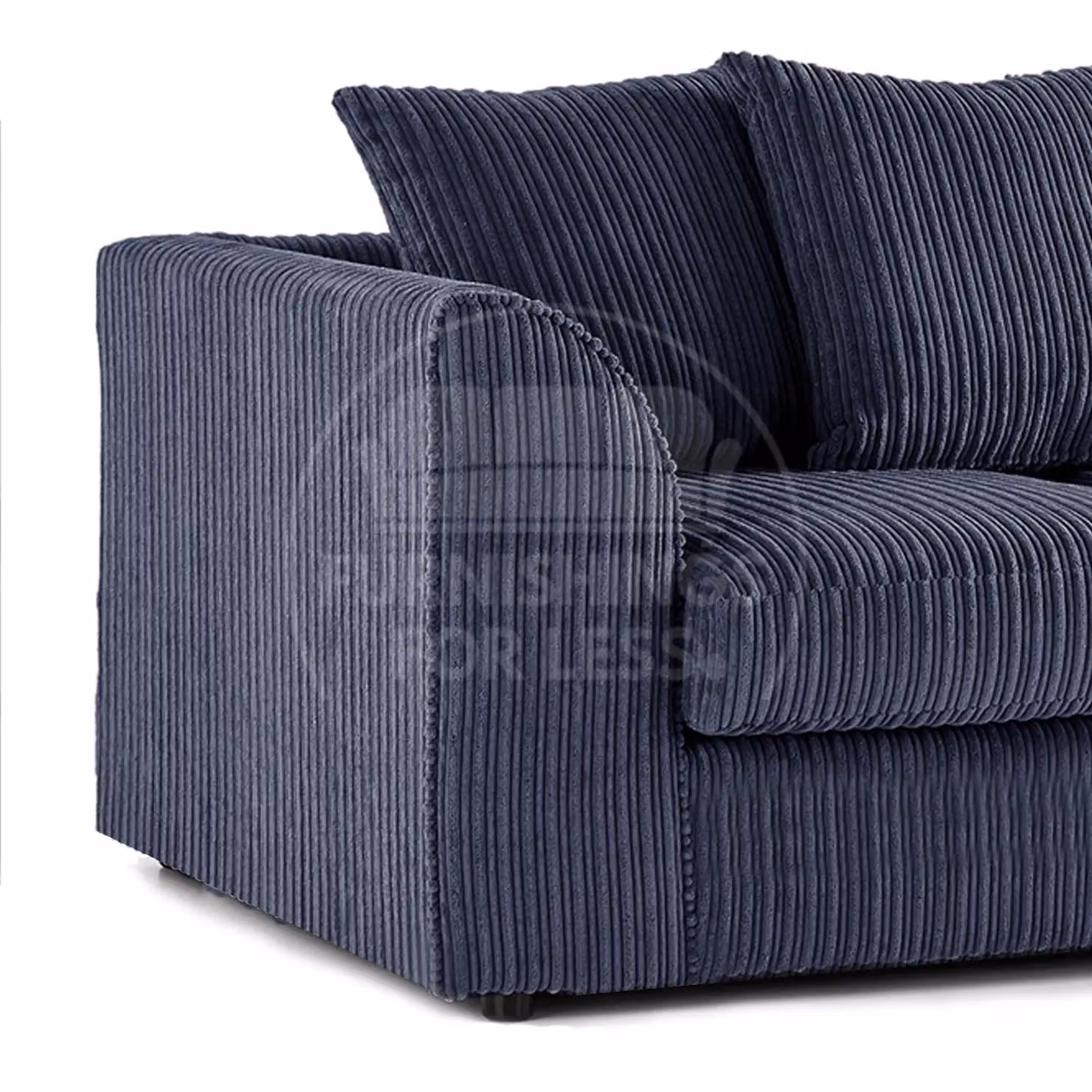 Furnishings For Less UK Luxor 4 Seater Corner Sofa, Right Hand Facing, Navy Blue Jumbo Cord – 2