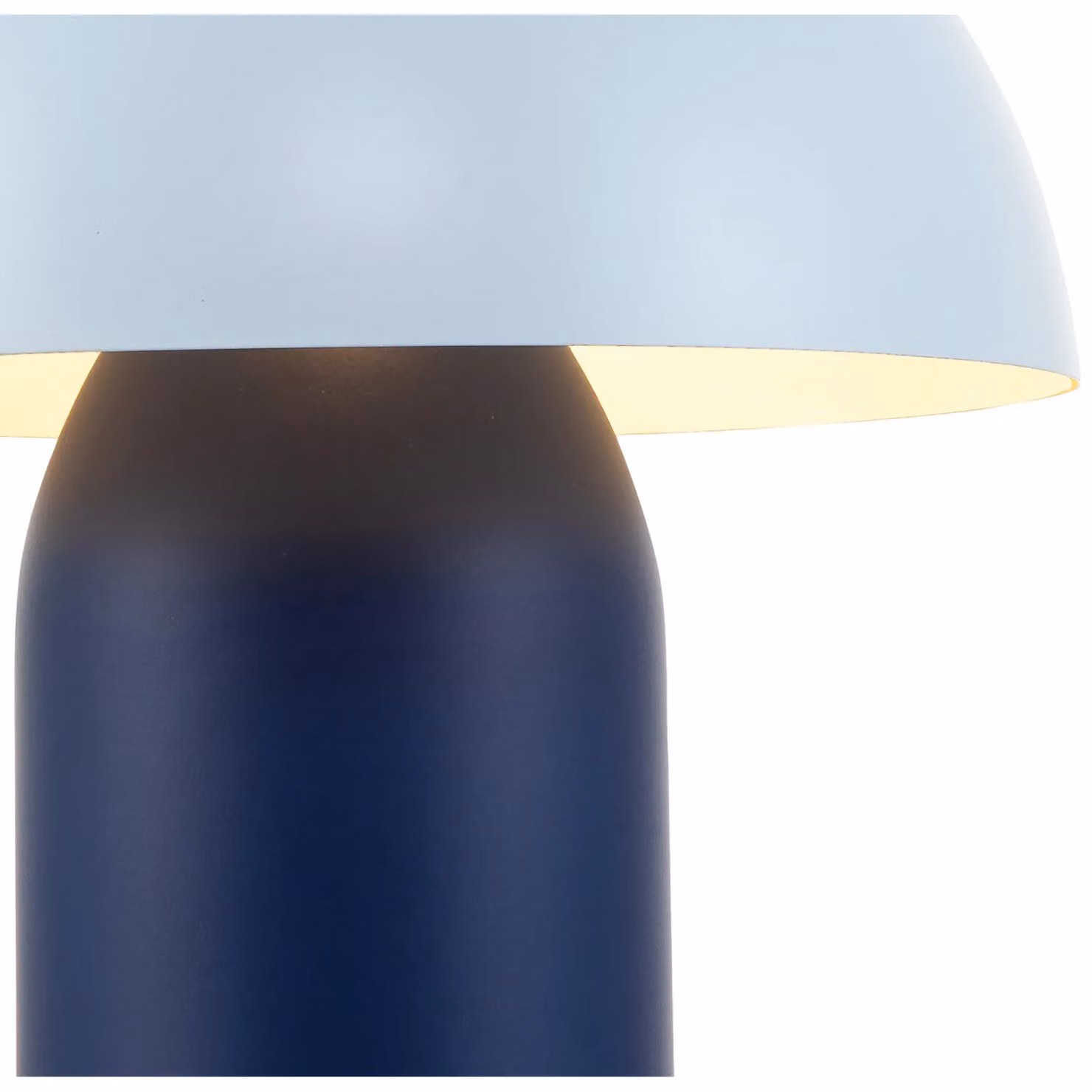 Happy Homewares Modern Rechargeable Mushroom Table Lamp with Touch Dimmer in Midnight, Height: 35.56 cm – 4
