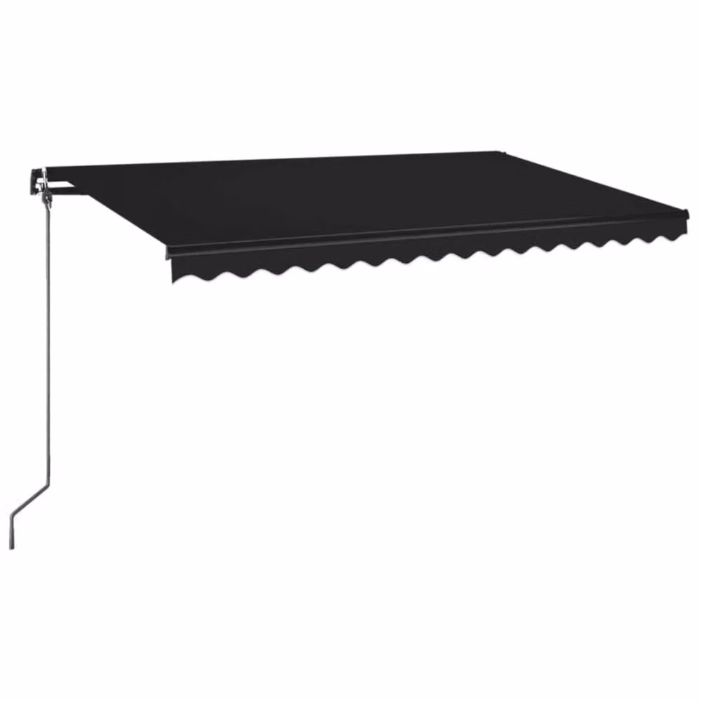 Berkfield Home Manual Retractable Awning with Crank in Anthracite Black, W: 400 cm, D: 350 cm – 2