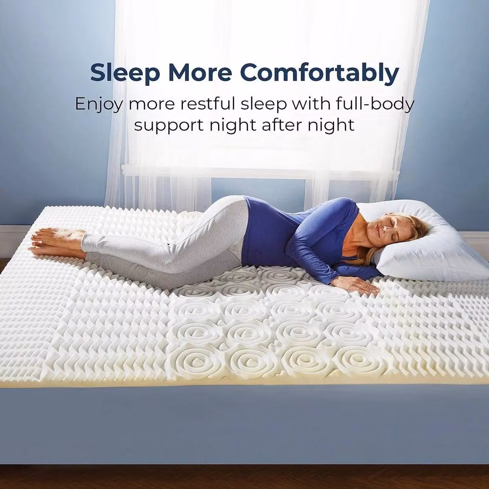 Coopers of Stortford Memory Foam Mattress Topper in White – 3