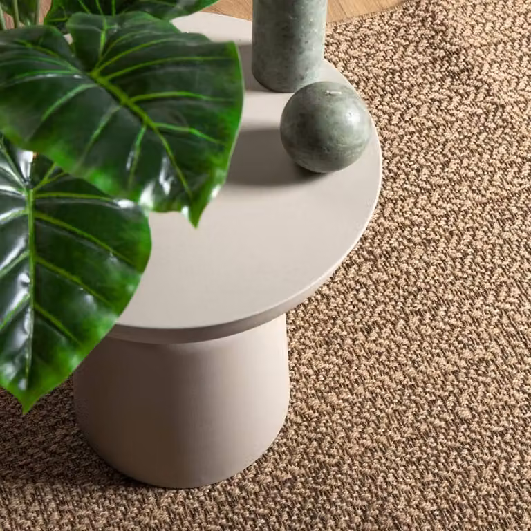 Berkfield Home Jute Look Round Indoor and Outdoor Rug in Brown, Diameter: 100 cm