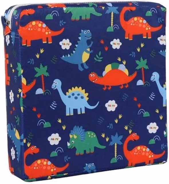NESTLUNE Dinosaur Baby Booster Highchair Pad and Seat Cushion, Multicolour and White – 1