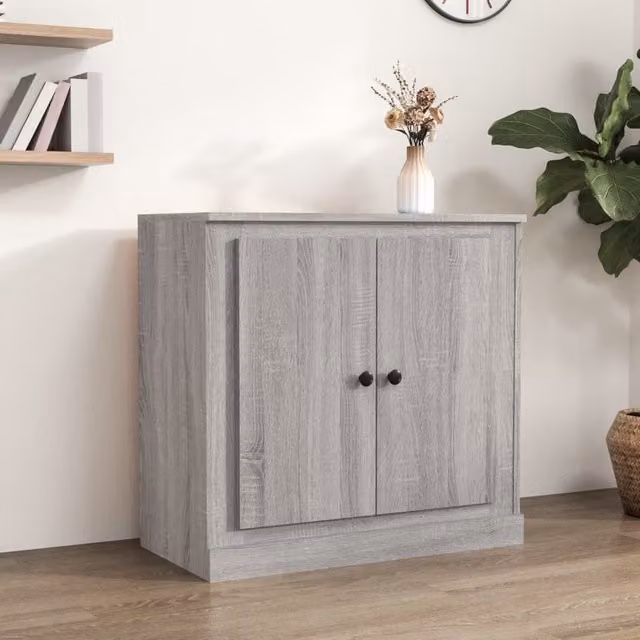 Berkfield Home Sonoma Grey Sideboard in Engineered Wood W/D/H: 70 x 35.5 x 67.5 cm
