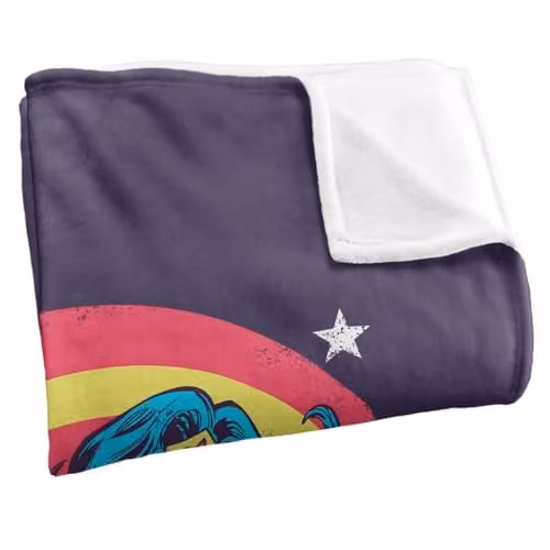 Warner Bros. Wonder Woman Good Vibes Super Soft Fleece Throw Blanket, Multicolour – 2