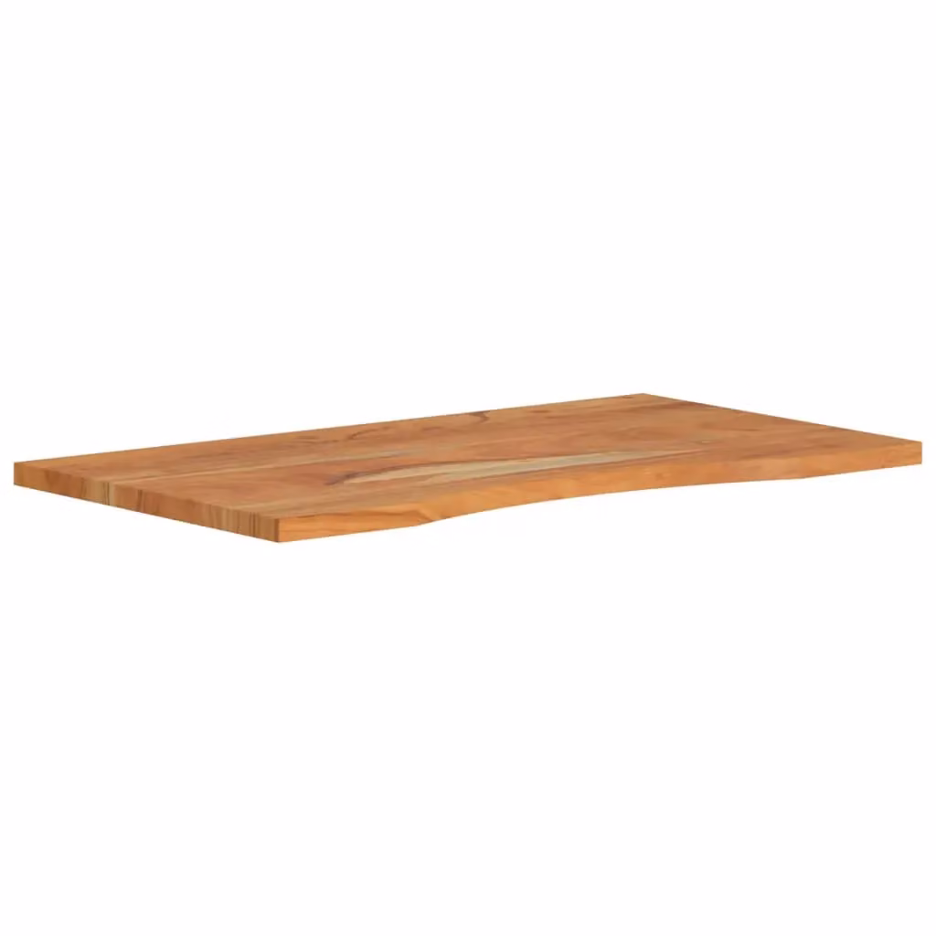 Berkfield Home Rectangular Solid Wood Acacia Desk Top in Brown, W: 100 cm, D: 50 cm, H: 2.5 cm – 3