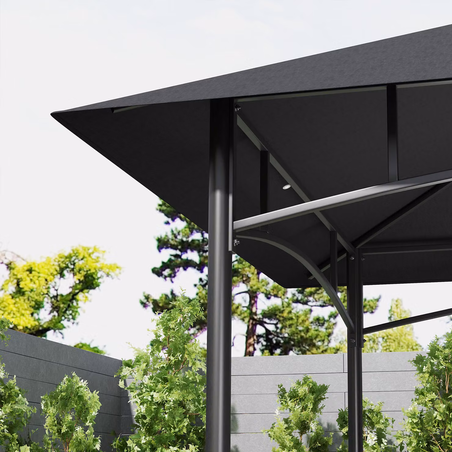 Outsunny BBQ Grill Gazebo with Shelving, Grey – 6