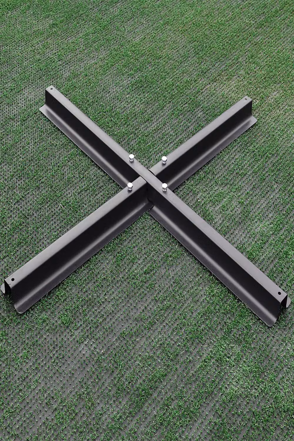 Living and Home Black Steel Free Standing Cross Parasol Base – 2