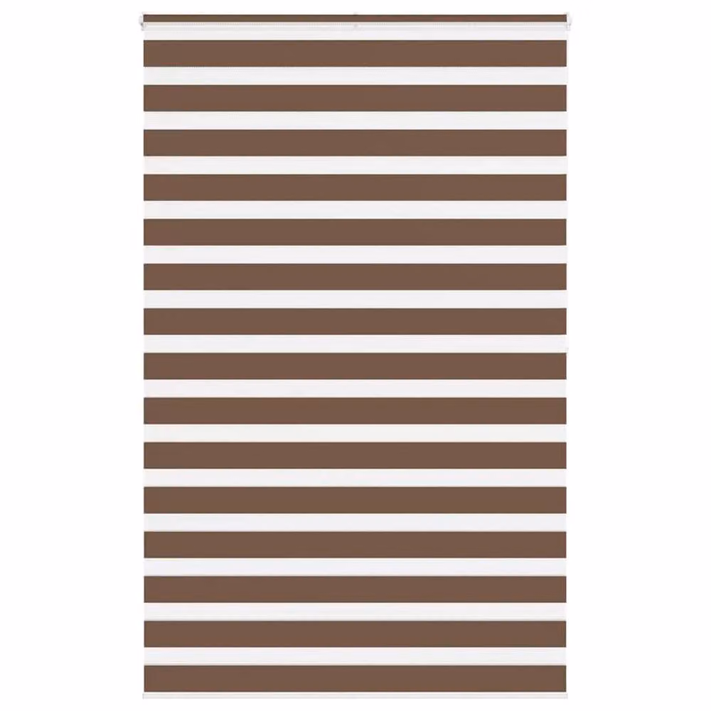Berkfield Home Brown Zebra Day and Night Blind, W: 140 cm, H: 200 cm – 2