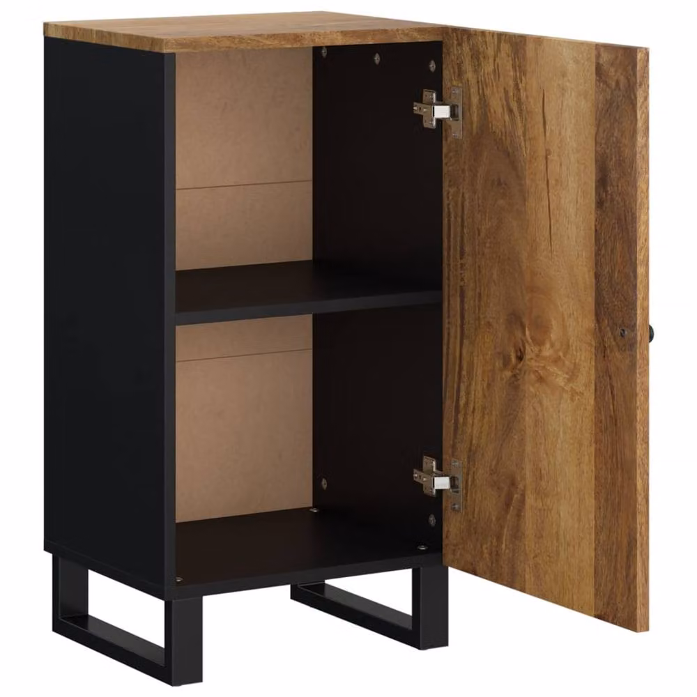 Berkfield Home Solid Mango Wood Sideboard with Door in Brown, W/D/H: 40 x 31 x 75 cm – 5