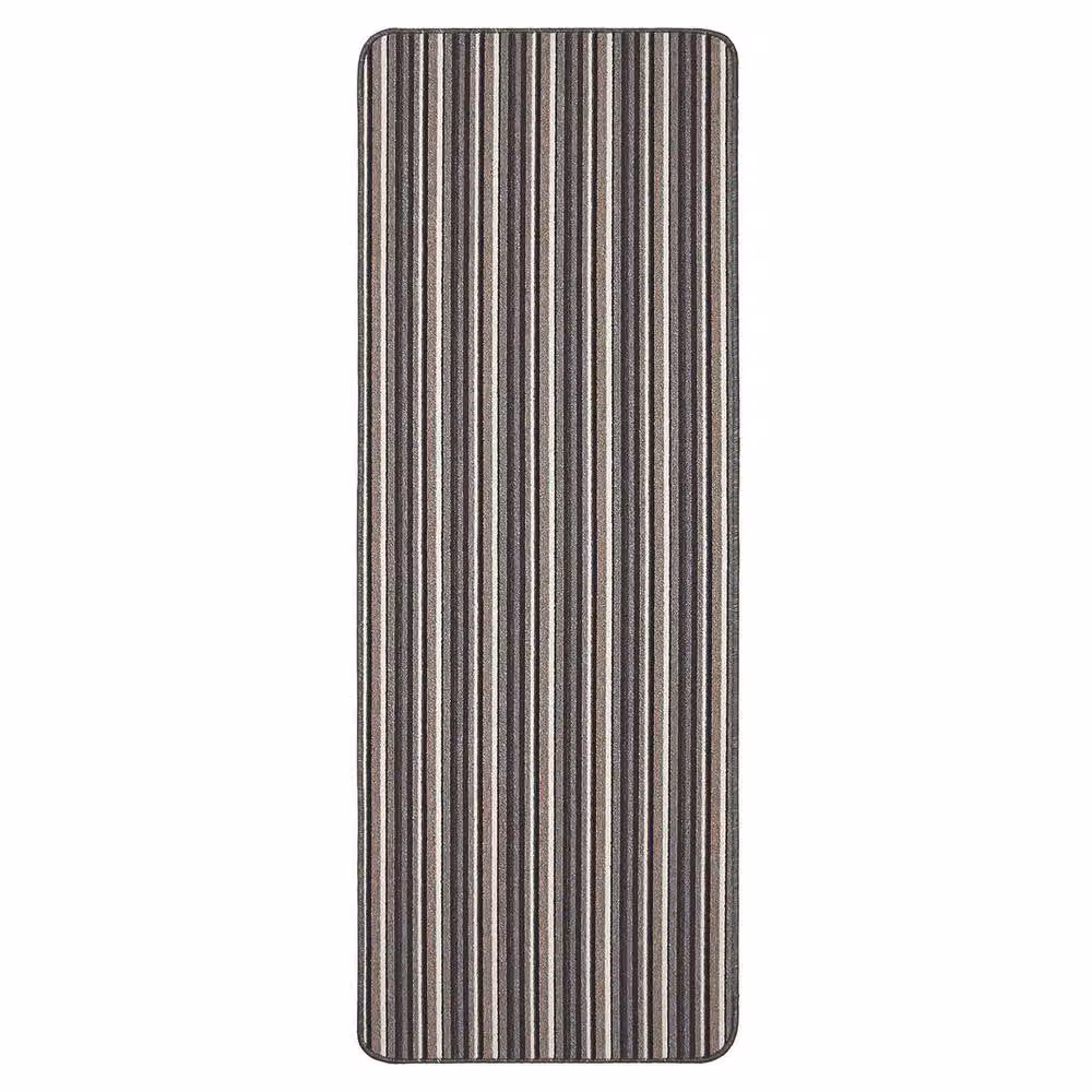 THE RUGS Washable Nonslip Striped All-Purpose Mat, Grey, W/D/H: 67 x 240 cm – 3