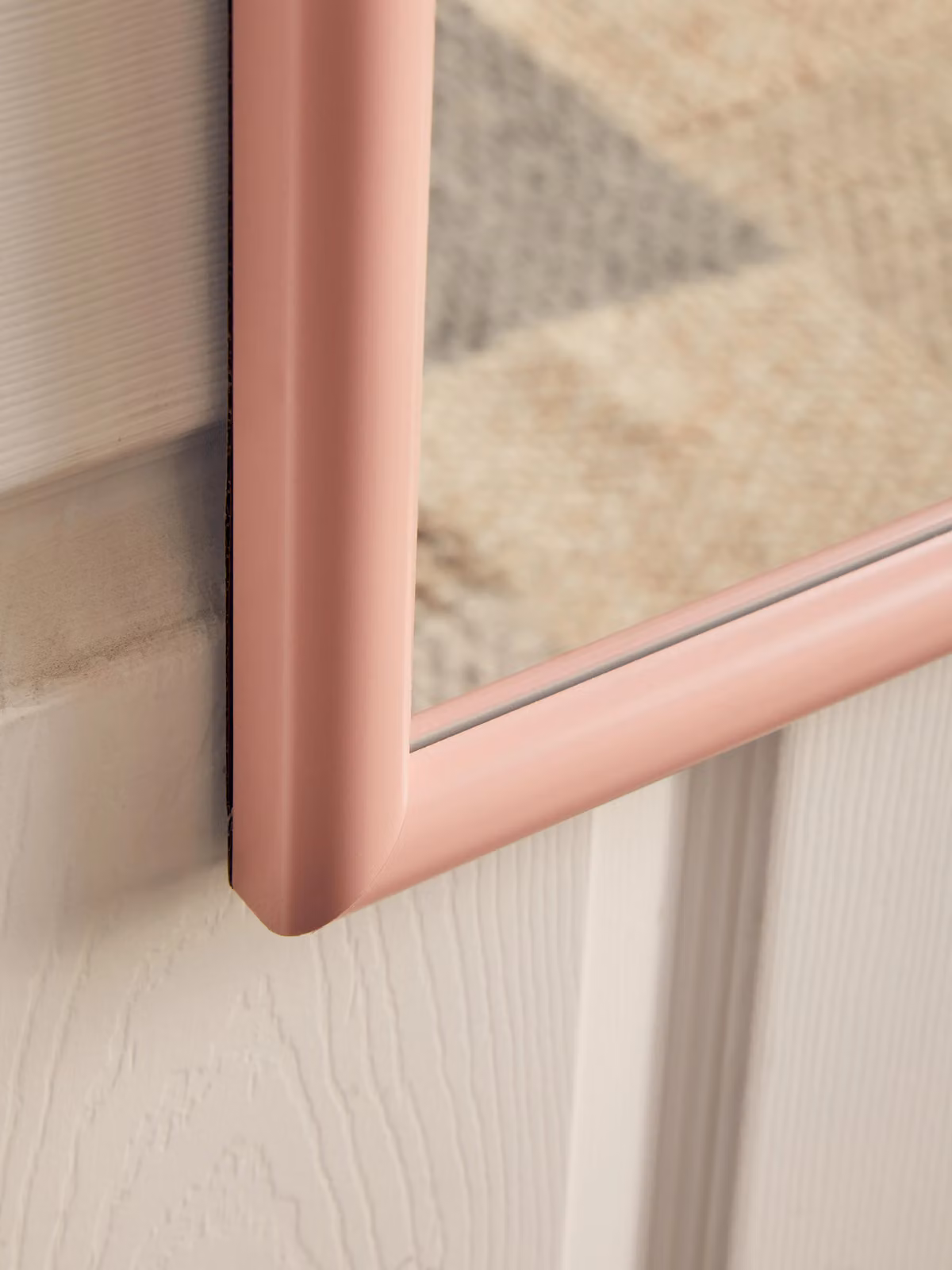 Orsina Maison by Premier Hanging Rectangular Mirror in Pink and Black, H 124 cm x W 34 cm – 2